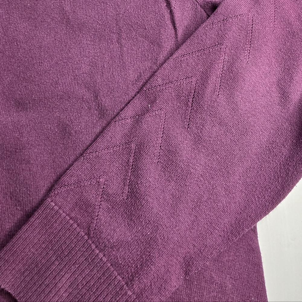 CJ Banks 0X Rich Purple Button-Up Cardigan Soft Cozy Bz0394 - Picture 5 of 9